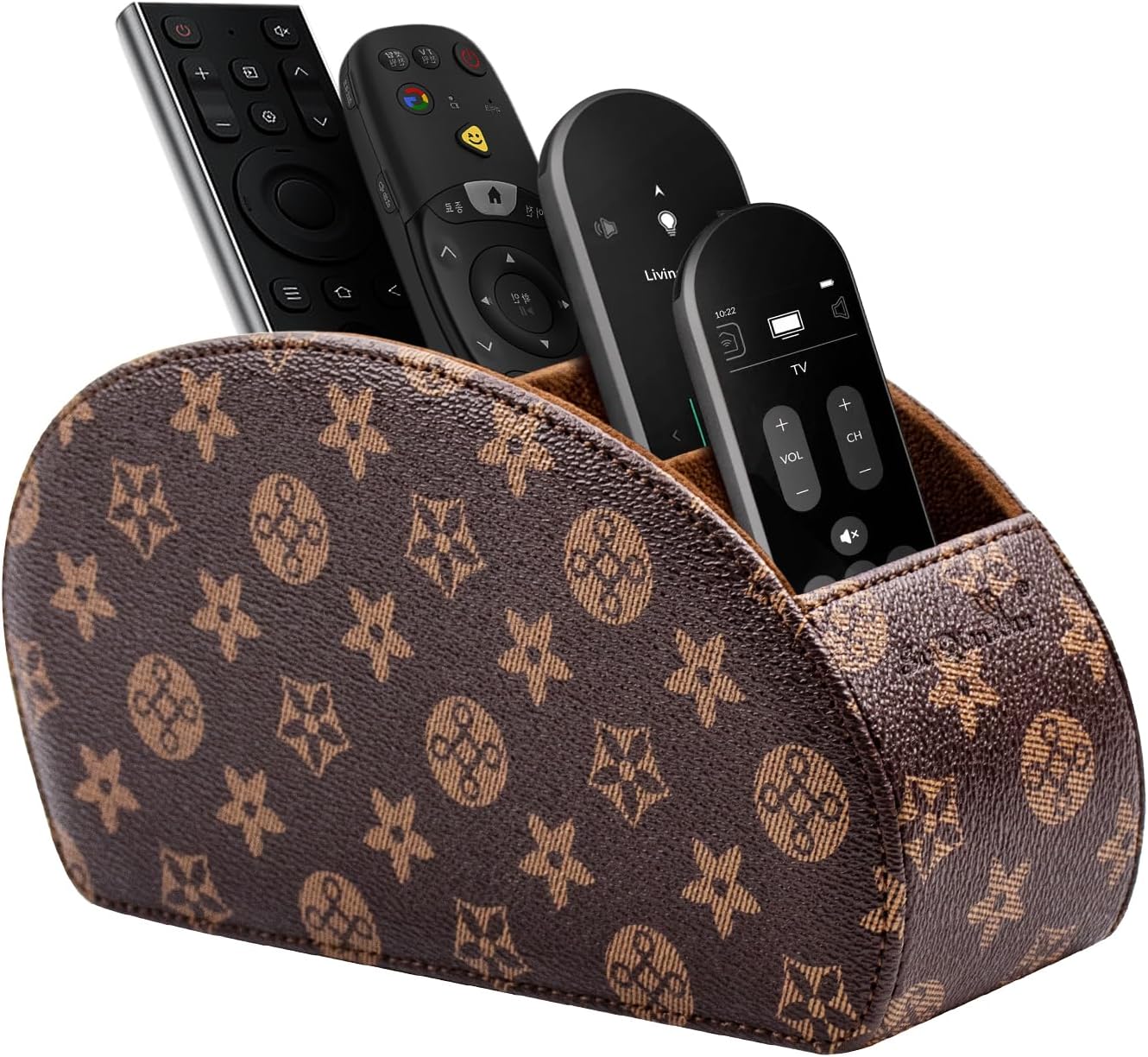 Remote Caddy for TV Accessories Desktop Storage Organizer Box with 5 Compartments for Home and Office